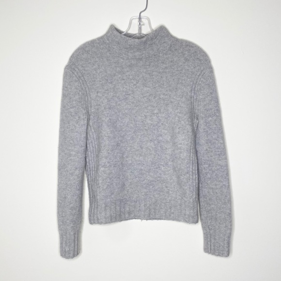 J Crew Grey Mockneck Super Soft Yarn Sweater - Picture 2 of 7